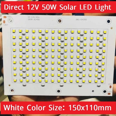 Picture of SK-12V-50W Direct 12V Solar LED Light White Color 150x110mm 135 Pcs LED DC 12V LED Light 50W White LED