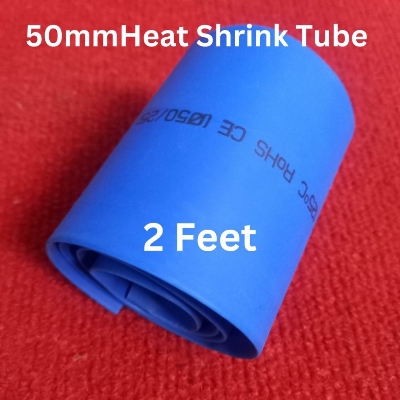 Picture of 2 Feet- 50mm Heat Shrink Tube 50mm Blue / Black / Yellow Any Color Heatshrink Tube Tubing Shrinkable Wrap Wire Cables Sleeve Set Wire DIY Cable Connector Repairs
