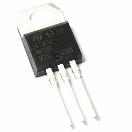 Picture of BTA16 TRIAC BTA16-600B 16A Thysitor 600V TRIAC Thysitor 3 Pin Leads BTA16 SCR Transistor THT Package TO-220 Transistors