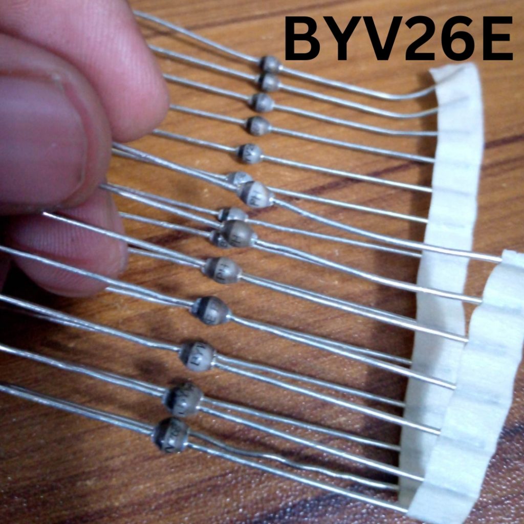 Picture of 2Pcs-  BYV26E Diode BYV26 Rectifiers Diode Fast Recovery Controlled Avalanche Rectifiers 1A 600V TR Fast Ultrafast Power 2 Pin Leads Diode