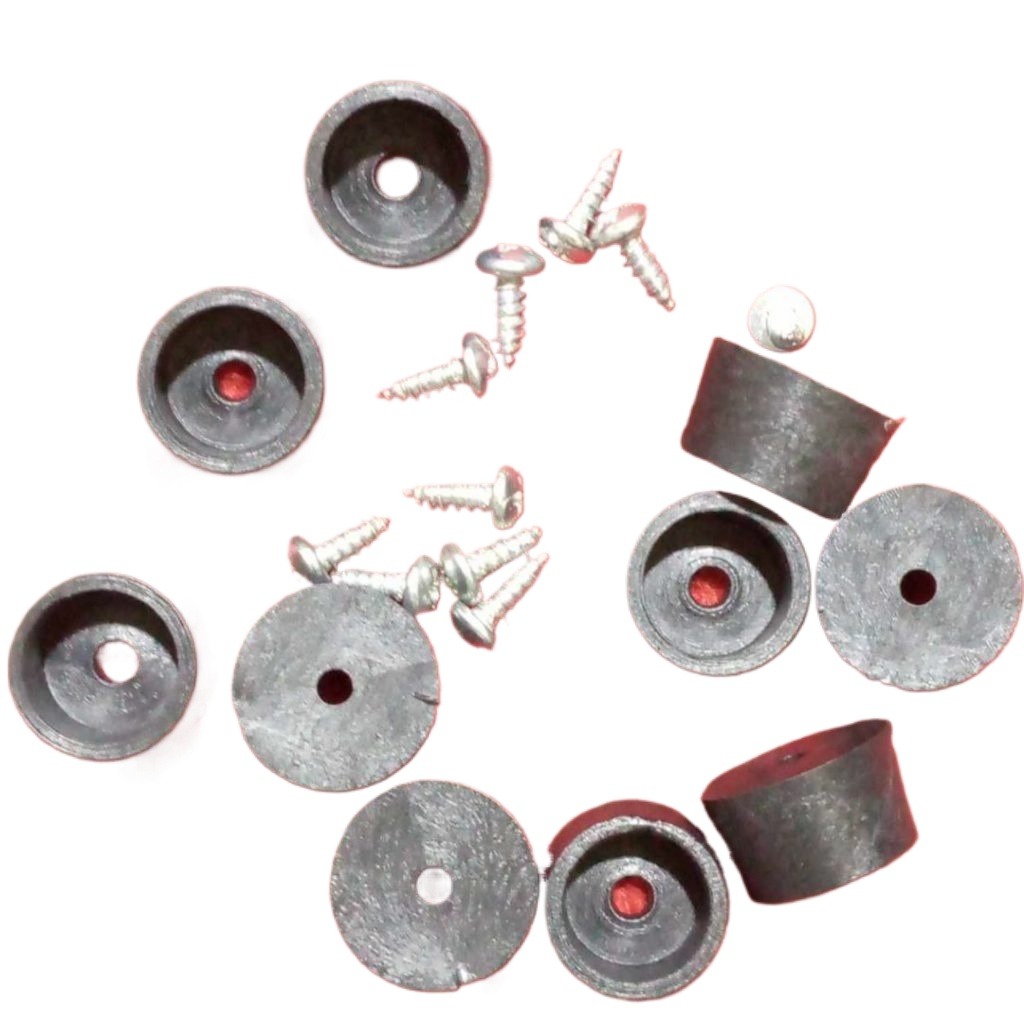 Picture of 12Pcs– 12mm Round Rubber Feet Non Slip Rubber Bumper Feet With M3 Screw For Electrical Appliance IPS UPS Box Leg