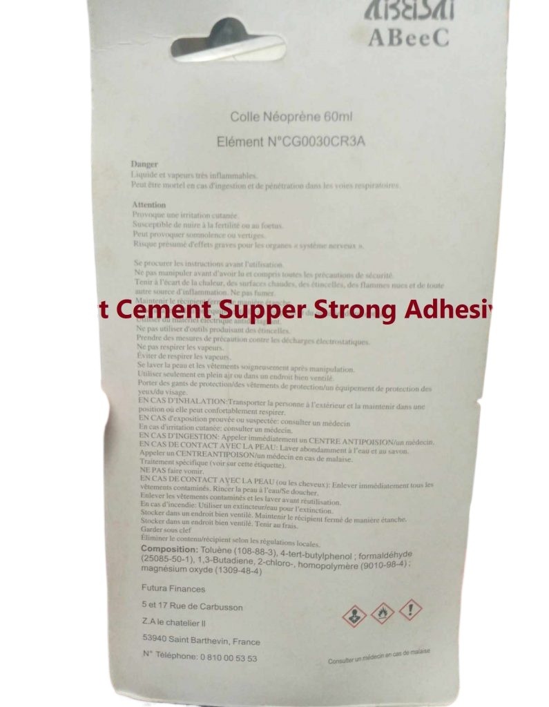 Picture of 60ml Contact Cement Supper Strong Adhesive In Tube Packing Contact Cement Adhesives 60ml All Purpose Contact Adhesives