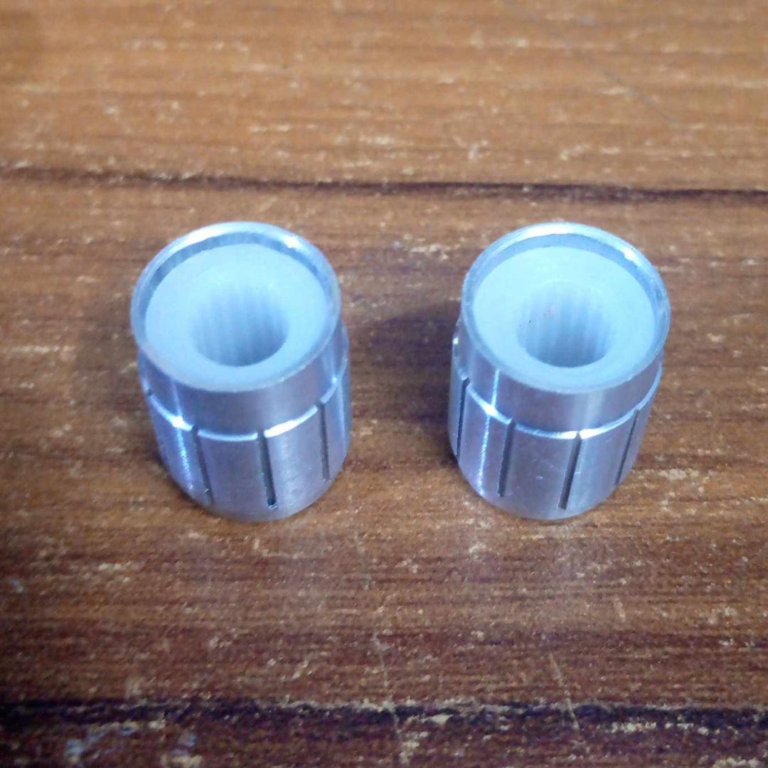 Picture of 3Pcs - 15mm Amplifier Knob 15x12mm Aluminium Alloy Potentiometer Knob Amplifier Volume Knob Knurled Shaft 6mm Hole Amplifier Audio Knob Switches Knob