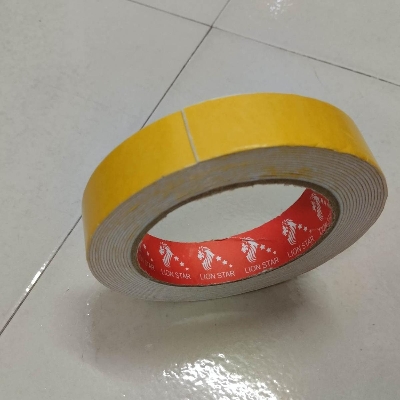 Picture of 20Pcs- 25mm Foam Tape WHITE 1 Inch DOUBEL SIDE Foam Tape 25mm Both Side Gum Foam Tape White Double Side Foam Tape 1 Inch Tape WHITE Color Foam Tape