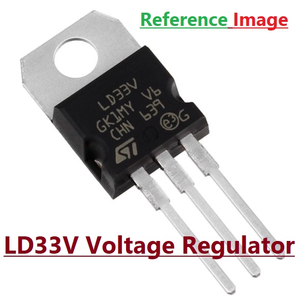 Picture of LD33CV LD33V LD33 LD1117V33 3.3V 800mA Voltage Regulator IC TO-220 Package Low Drop Positive Voltage Regulator 3.3V 800mA IC