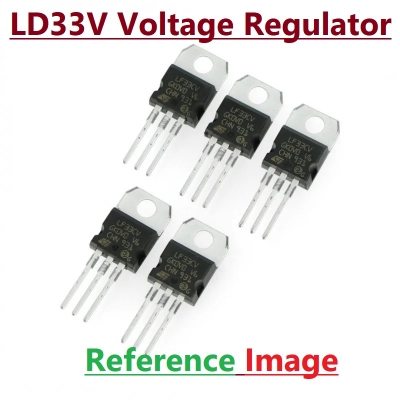 Picture of LD33CV LD33V LD33 LD1117V33 3.3V 800mA Voltage Regulator IC TO-220 Package Low Drop Positive Voltage Regulator 3.3V 800mA IC