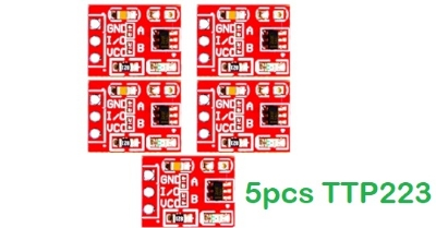 Picture of 5Pcs RED TTP223 TTP-223 Capacitive Touch Switch Capacitive Touch Sensor Module DC 2V 5.5V Low Power Consumption Touch Sensor Switches Module