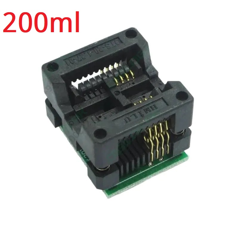 Picture of 200mil SOIC8 SOP8 To DIP8 Programmer Adapter Socket Converter 200mil Wide Chip Wide Body Seat Wide 200mil Programmer Adapters Socket  EEPROM Flash 8 Pin SMD Programming Module