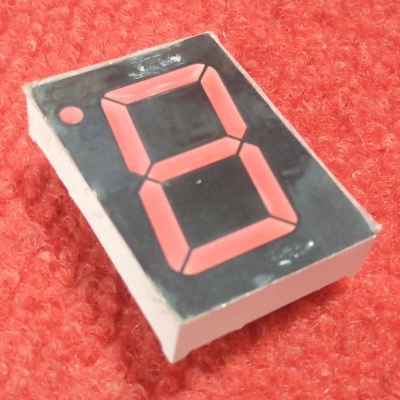 Picture of CC OR CA Single Digit 1.8 Inch RED Color 7 Segment Display 1 Digit RED LED Light Seven Segment Display 1.8 Inch 10 Pin Leads Digital LED Display For Arduino Light Watch Display