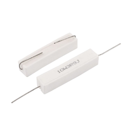 Picture of 3Pcs - 10W Resistor 3.9 Ohm Resistor WIREWOUND 3.9 Ohm 10W Resistor Ceramic Cement Wirewound Resistor 3.9 Ohm 10W Fixed Resistor 5% Tolerance 2 Pin Leads