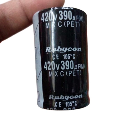 Picture of 390uF 420V Capacitor RADIAL Electrolytic Capacitor 390uF Capacitor 2 Pin Leads Type Polarized Aluminum Electrolytic Capacitors 420V Capacitor
