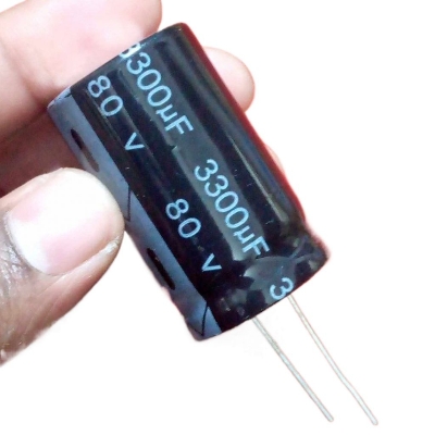 Picture of 3300uF 80V Capacitor RADIAL Electrolytic Capacitor 3300uF Capacitor 80V 3300uF Radial Polarized Aluminum Electrolytic Capacitors 2 Pin Leads Capacitor