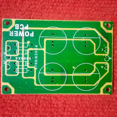 Picture of EMPTY Board 4 Capacitor BLANK Board Filter Circuit For 4700uf 63V 4 Capacitor Board INDIAN PCB Transformer Filter Empty Circuit Board Adapters 4 Capacitor Filter Circuit 4700uf 63V Capacitors