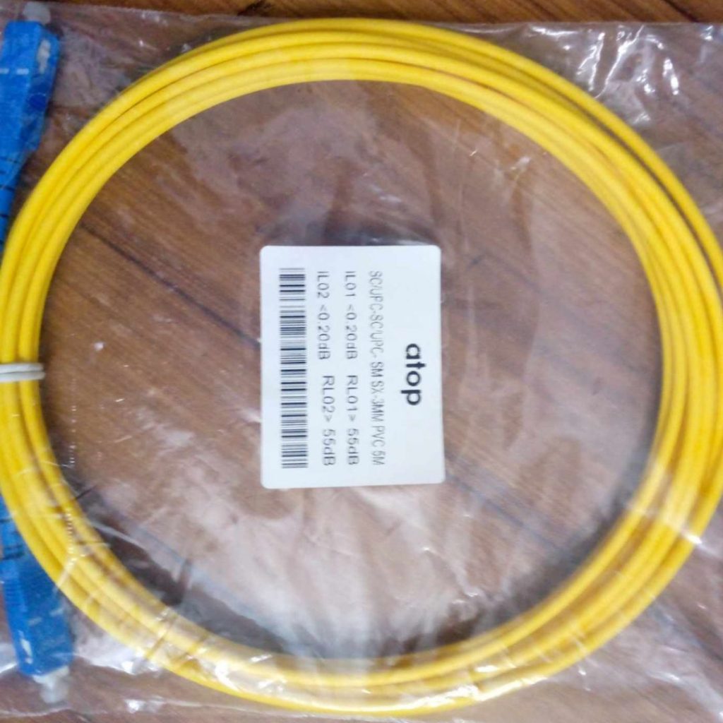 Picture of 5 Meter SC/UPC-SC/UPC-SM SX -3mm PVC 3.0mm Optical Fiber Cable Patch Cord Cables 3mm Optical Fiber Cables