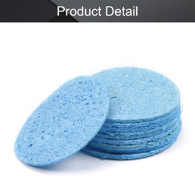 Picture of 2Pcs - BLUE Round SPONGE 50mm Sponge For Soldering Iron Sponge ESD Soldering Stations Iron Tip Sponge Cleaner Pads Size 50x2mm ESD Tip Cleaning Sponge Adapters