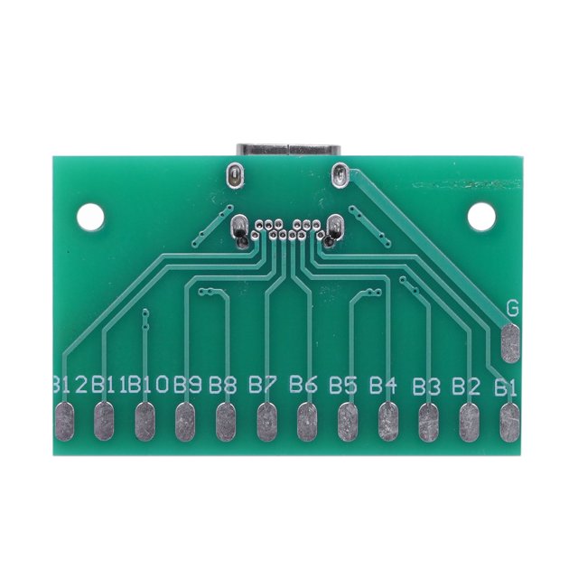 Picture of 24 Pin TYPE C Breakout Board TYPE-C USB To DIP USB 3.1 Female Socket Type C Connector 24 Pins Breakout PCB Board SMT Type C Female Test Board USB 3.1 With PCB Board 24P Female Connector Adapters