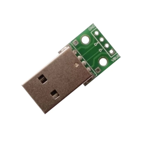 Picture of 4 Pin MALE USB Breakout Board 4P Male USB Socket USB Breakout Board USB 2.0 To DIP Adapters Male Sockets 4 Pin 2.54mm USB Type A Breakout Board USB 2.0 Male Head To DIP Adapters