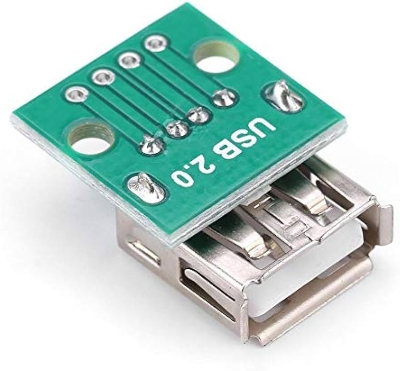 Picture of 4 Pin FEMALE USB Breakout Board 4P USB Female Breakout Board USB 2.0 Mother Seat To DIP 4 Pin USB Type A USB Female Socket Breakout Board 2.54mm Pitch Adapters