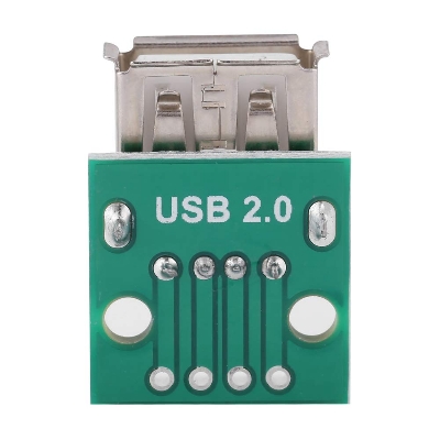 Picture of 4 Pin FEMALE USB Breakout Board 4P USB Female Breakout Board USB 2.0 Mother Seat To DIP 4 Pin USB Type A USB Female Socket Breakout Board 2.54mm Pitch Adapters