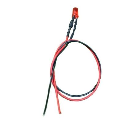 Picture of RED Indicator 220V RED 5mm LED Light Indicator 110-220V 5mm Welding Line Indicator Signal LED Light Emitting Diodes 5mm Red LED Light Bulbs 220V Indicator With Cables