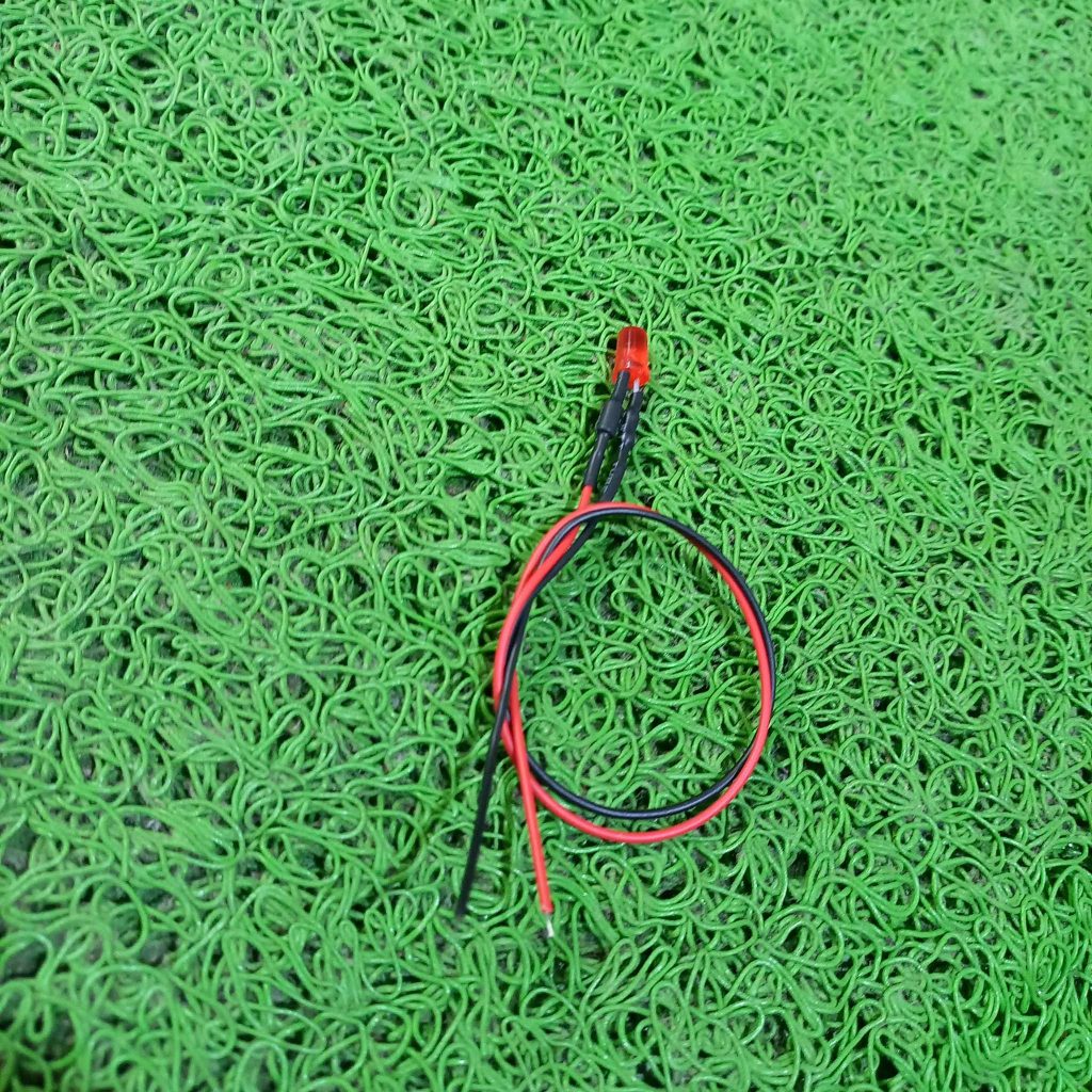 Picture of RED Indicator 220V RED 5mm LED Light Indicator 110-220V 5mm Welding Line Indicator Signal LED Light Emitting Diodes 5mm Red LED Light Bulbs 220V Indicator With Cables