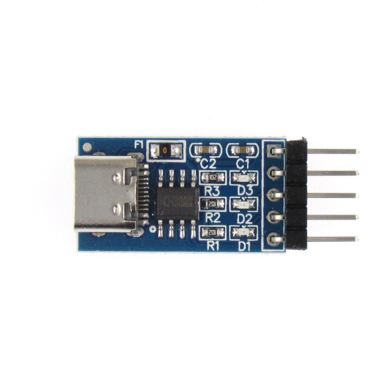 Picture of CH340 TYPE C Serial Port Module HW-234 CH340N TYPE-C Interface USB To TTL Serial Port Module CH340N DC 5V 3.3V 5 Pin Leads Header Type C USB To TTL CH340N Module Adapters