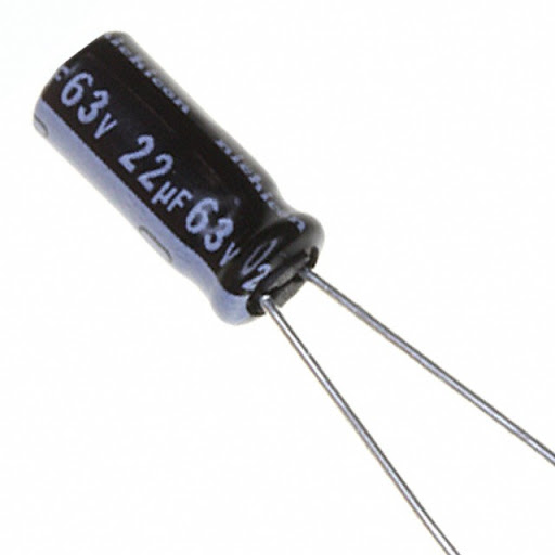 Picture of 10Pcs - 22uF 63V Capacitor RADIAL Electrolytic Capacitor 22uF Capacitor 63V 22uF Radial Polarized Aluminum Electrolytic Capacitors 2 Pin Leads 63V 22uF Capacitors