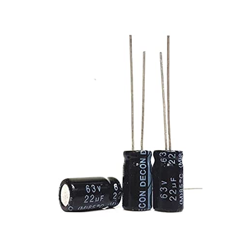 Picture of 10Pcs - 22uF 63V Capacitor RADIAL Electrolytic Capacitor 22uF Capacitor 63V 22uF Radial Polarized Aluminum Electrolytic Capacitors 2 Pin Leads 63V 22uF Capacitors