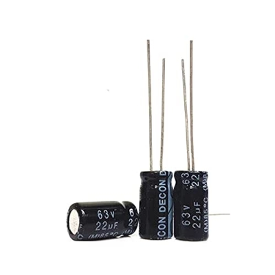 Picture of 10Pcs - 22uF 63V Capacitor RADIAL Electrolytic Capacitor 22uF Capacitor 63V 22uF Radial Polarized Aluminum Electrolytic Capacitors 2 Pin Leads 63V 22uF Capacitors
