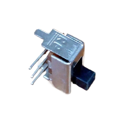 Picture of 5Pcs - ON OFF 90 Degree Angle Metal Slide Switches 3 Pins 2 Positions Horizontal Plug-in Board Handle Length 5mm Horizontal Handle Toggle Switch Right Angle Slide Switches