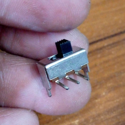 Picture of 5Pcs - ON OFF 90 Degree Angle Metal Slide Switches 3 Pins 2 Positions Horizontal Plug-in Board Handle Length 5mm Horizontal Handle Toggle Switch Right Angle Slide Switches