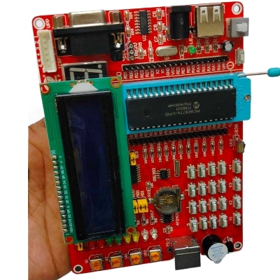 Picture of PIC16F877A Development Learning Board PIC USB Programmable MCU Controller System Core Board Module HJ-5G Experimental Platform PIC16F877A Programmable Learning Board