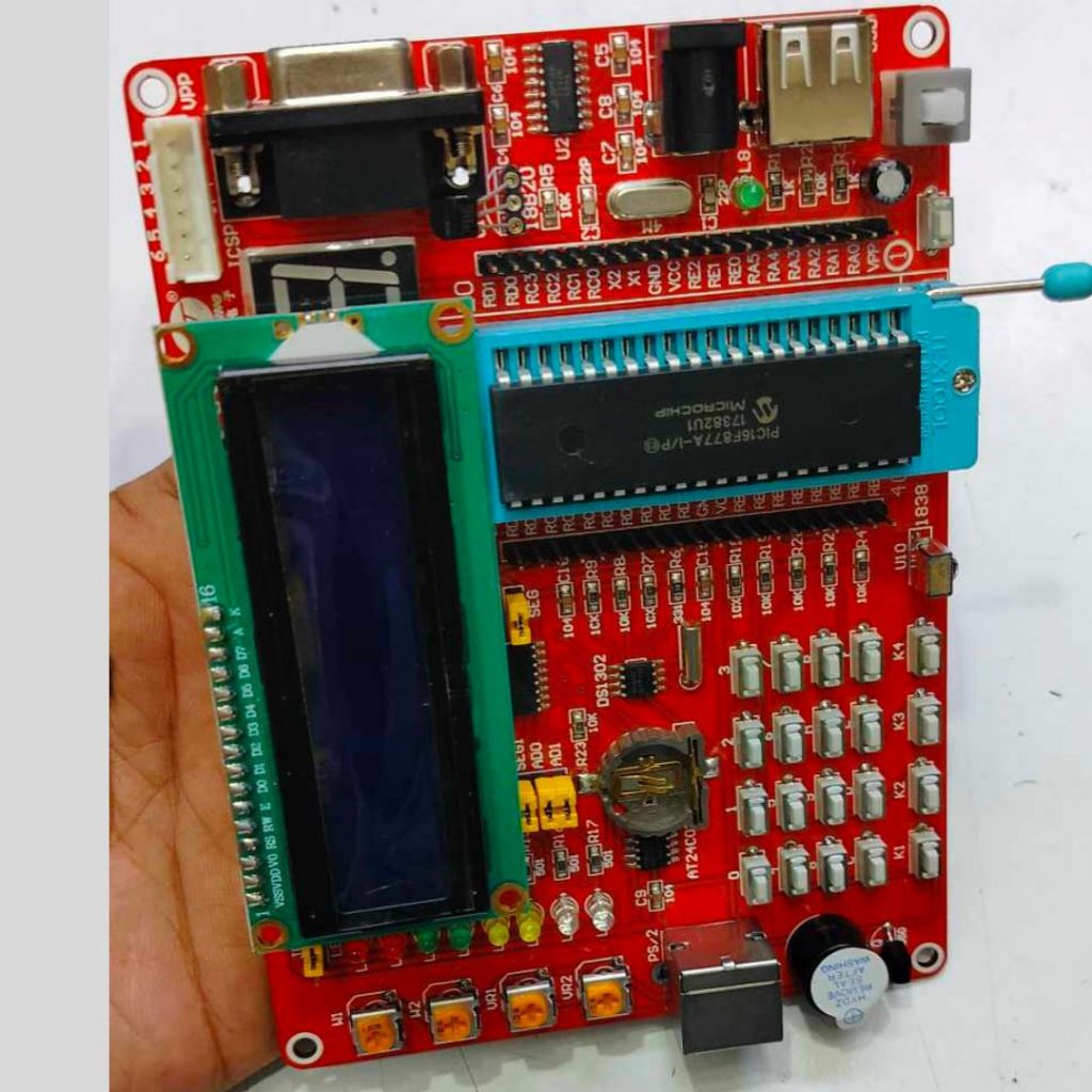 Picture of PIC16F877A Development Learning Board PIC USB Programmable MCU Controller System Core Board Module HJ-5G Experimental Platform PIC16F877A Programmable Learning Board