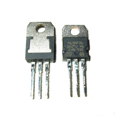 Picture of Medium Quality STP65NF06 P65NF06 65NF06 65N06 MOSFET 60A 60V 110W N-Channel TO220 3 Pin Leads MOSFET Transistor Power MOS Field Effect P65NF06 Transistor