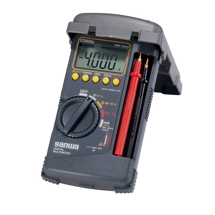 Picture of SANWA CD800A Digital Multimeter 4000 Count High Contrast With Tough Body Cover High Simulation Digital Multimeter CD800a Sanwa Tools & Testers
