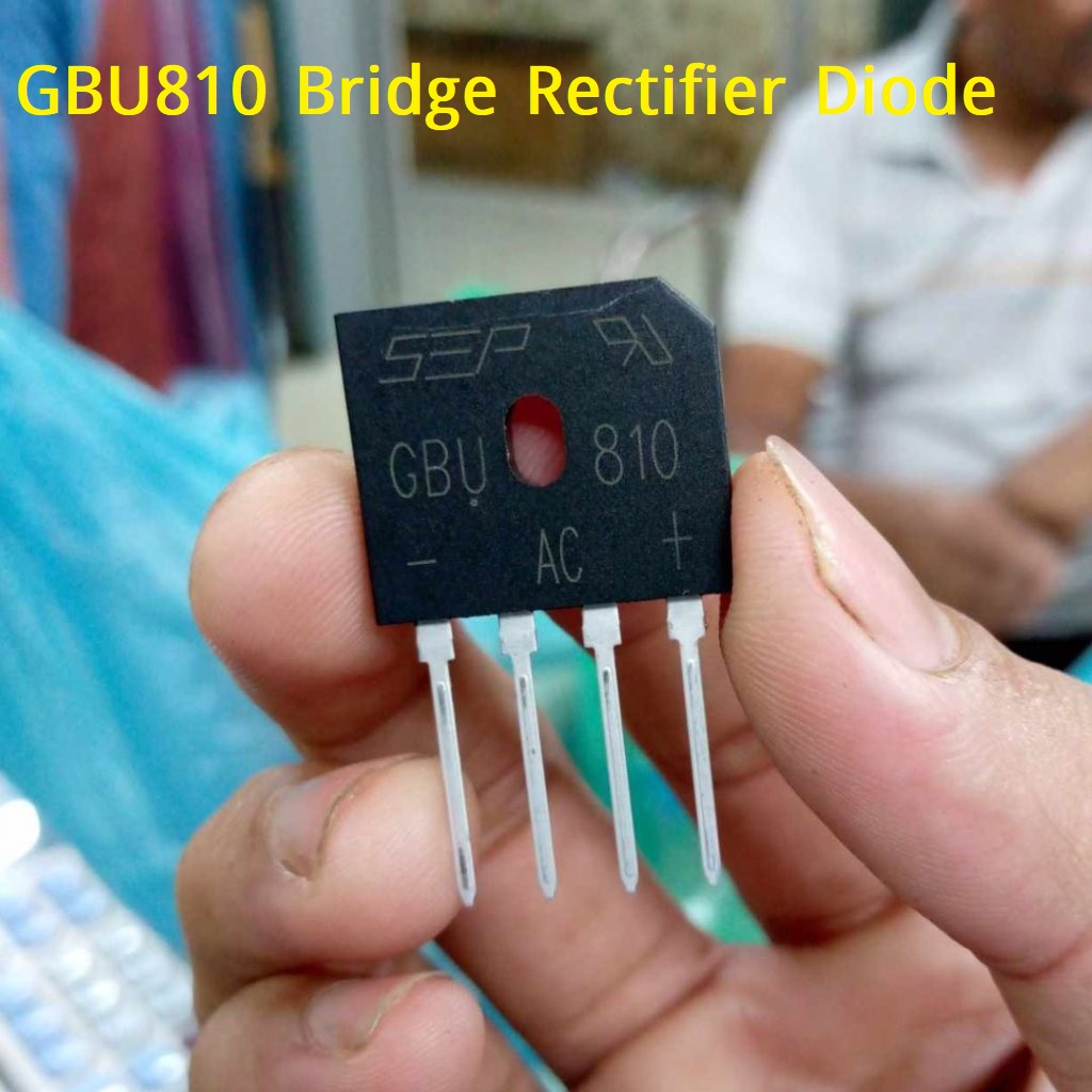 Picture of 3Pcs - GBU810 AC Bridge Rectifier Diode 1000V 8A GBU810 Bridge Rectifiers IC Diode 4 Pin Leads 8A Diode GBU810 Diode GBU810 Rectifiers