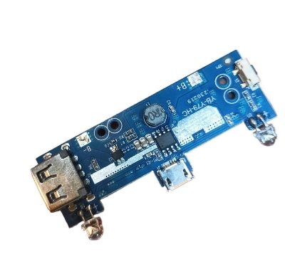 Picture of BLUE SINGLE USB Power Bank Circuit With LED Indicator & LED Light Input 5V 2A Micro USB Socket Output 5V 2A USB For 18650 Battery Charging Module 3.7V Battery
