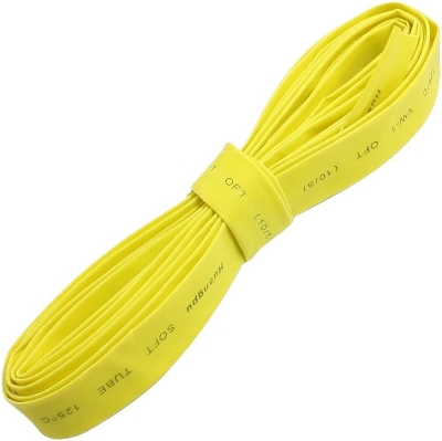 Picture of 2 Gauge - YELLOW 10mm Heat Shrink Tube 10mm Yellow Heatshrink Tube Shrinkable Wrap Wire Cables 10mm Heatshrink Tube 10mm Heat Tube For Cables Connector Repairs