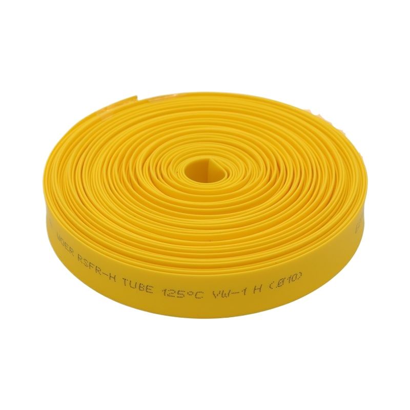 Picture of 2 Gauge - YELLOW 10mm Heat Shrink Tube 10mm Yellow Heatshrink Tube Shrinkable Wrap Wire Cables 10mm Heatshrink Tube 10mm Heat Tube For Cables Connector Repairs