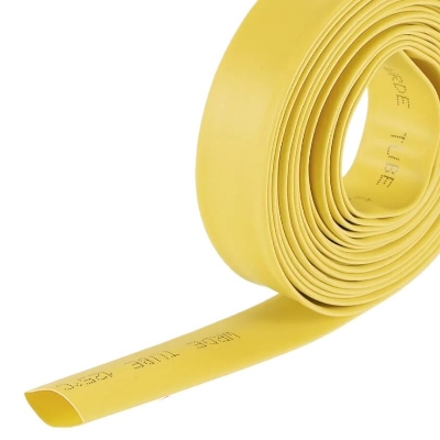 Picture of 2 Gauge - YELLOW 10mm Heat Shrink Tube 10mm Yellow Heatshrink Tube Shrinkable Wrap Wire Cables 10mm Heatshrink Tube 10mm Heat Tube For Cables Connector Repairs