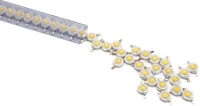 Picture of 10Pcs - WARM White 8mm Diameter WARM White Color 3W 3.7V Ultra Bright WARM White LED 3W COB LED SMD Chip 3.7V LED Light Bulbs WARM White Light 3W 3.7V COB LED Light WARM White Light