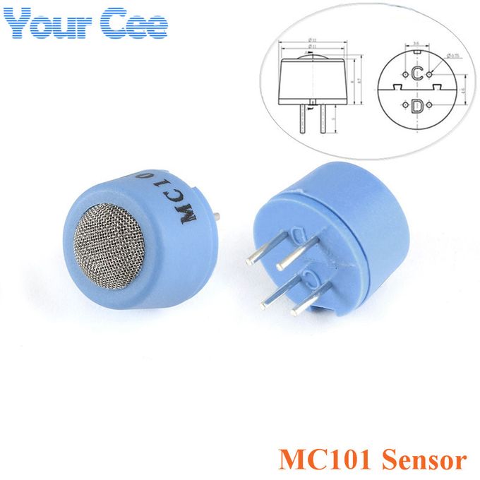 Picture of MC101 Catalytic Flammable Gas Sensor Methane Sensor MC101 Methane Sensor MC101 Gas Sensor Catalytic Combustion Sensor 3V 4 Pin Leads MC101 Sensor Adapters