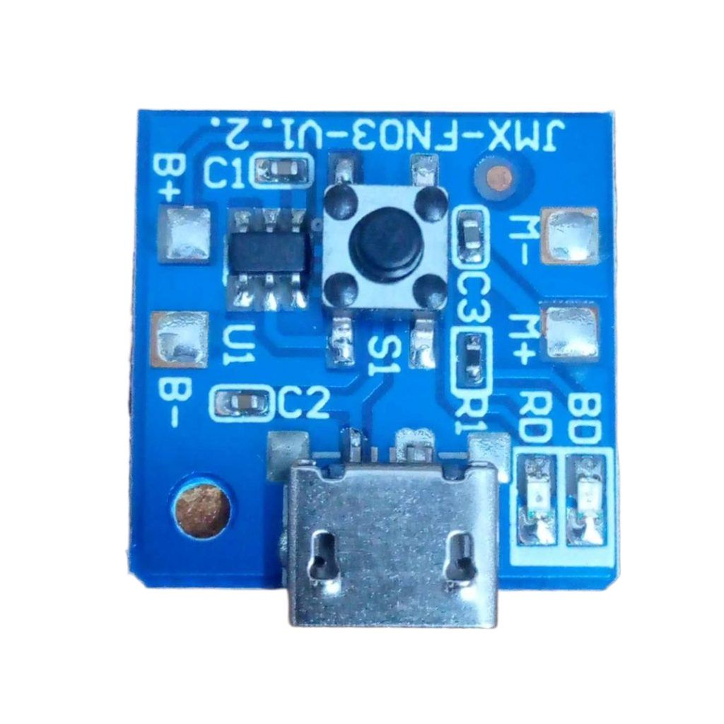 Picture of 3 Step Fan Speed Control Mini Rechargeable Fan Circuit 3.7V-4.2V Small Fan Motherboard Low Voltage Fan Circuit Board 3.7V Circuit Mini DC Rechargeable Fan Circuit With 3 Level Speed Control For 18650 Battery 3.7V Battery