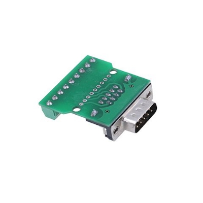 Picture of Male DB9 Breakout Board DB9 Male Connector Module DB9 Male Screw Terminal To RS232 RS485 Conversion Board 9 Pin 9 Hole DB9 Connector DB9 To Screw Terminal Adapters DB9 RS232 Connector DB9 Module Adapters