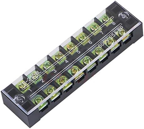 Picture of TB-2508 8P Double Row Terminal Block 600V 25A Terminal Block TB-2508 600V 25A 8P Double Row 8 Pin Terminal Block TB-2508 Terminal Block 600V 25A TB Series 8 Positions Ways Dual Row Barrier Screw Terminal Block Wire Cables Connector