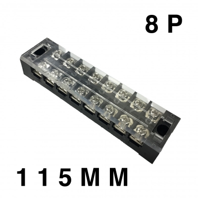 Picture of TB-2508 8P Double Row Terminal Block 600V 25A Terminal Block TB-2508 600V 25A 8P Double Row 8 Pin Terminal Block TB-2508 Terminal Block 600V 25A TB Series 8 Positions Ways Dual Row Barrier Screw Terminal Block Wire Cables Connector