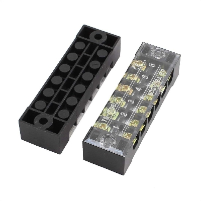 Picture of TB-1506 6P Double Row Terminal Block 600V 15A Terminal Block TB-1506 600V 15A 6P Double Row 6 Pin Terminal Block TB-1506 Terminal Block 600V 15A TB Series 6 Positions Way Wire Cables Connector