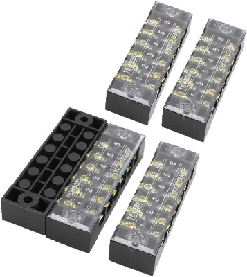 Picture of TB-1506 6P Double Row Terminal Block 600V 15A Terminal Block TB-1506 600V 15A 6P Double Row 6 Pin Terminal Block TB-1506 Terminal Block 600V 15A TB Series 6 Positions Way Wire Cables Connector