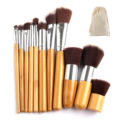 Picture of Professional Bamboo Makeup Brush Set - 11 Pcs