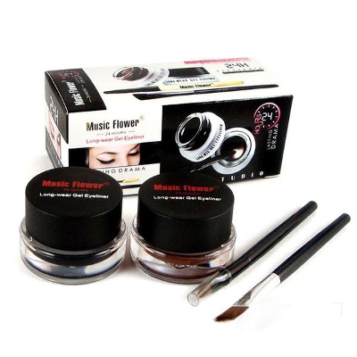 Picture of Music Flower Gel Black + Brown 2-color Gel Eyeliner Smudge- Proof & Water Proof Eye Liner